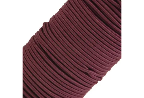 maDDma Gummiband 50m Gummikordel 3mm Hutgummi Nähzubehör 27 Farben elastisches Band, weinrot