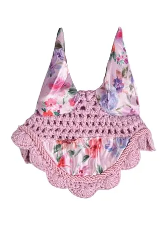 HKM Hobby Horsing Print Fliegenhaube, Flower, One Size