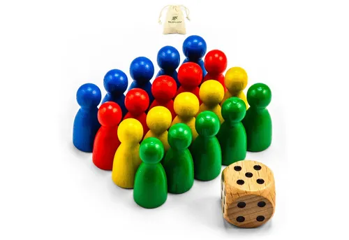 Waldfelsen Spiel – DIY Set Halmakegel mit Würfel und Spielfiguren