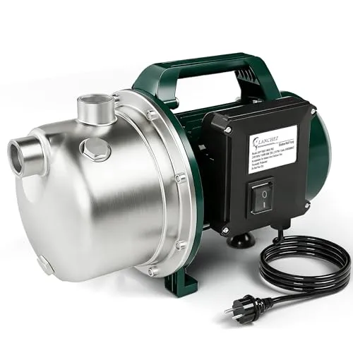 LANCHEZ Gartenpumpe 7200 l/h – 1100 W, 50 m Förderhöhe