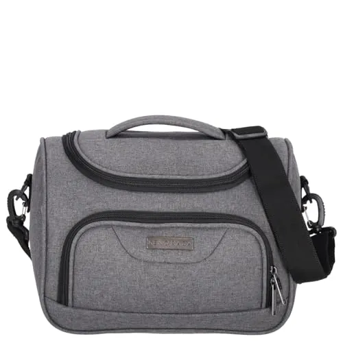 Kenorada Beautycase SoftLITE | Reise Kulturtasche für unterwegs | praktische Aufteilung, Vier Fächer und Schlaufen | Abnehmbarer Schultergurt | auf Trolley aufsteckbar
