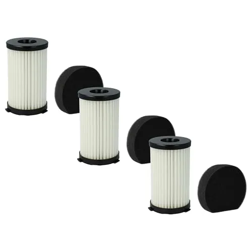 vhbw Filterset 3x Staubsaugerfilter kompatibel mit Turbo Tronic TT-VS6 Turbo Stick Staubsauger - HEPA Filter Allergiefilter