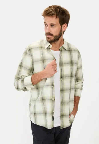 camel active Karohemd aus Baumwolle mit Kentkragen - Freizeithemden aus 100 % Baumwolle, besonders weich durch Garment-Wash-Behandlung und ideal für entspannte Looks oder Outdoor-Aktivitäten.