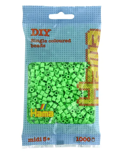Midi Bügelperlen - Pastell-Grün 207-47 Ø 5 mm Hama Perlen Steckperlen Beads 1000