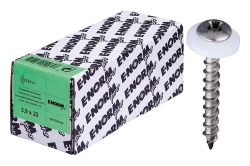 E-NORMpro Fensterbankschraube Edelstahl A2 Grobgewinde 4 x 22 mm - 100 Stück
