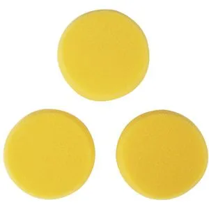 Rayher Malschwamm 3824100, normale, mittlere Porung, gelb, Ø 7 cm, 3 Stück