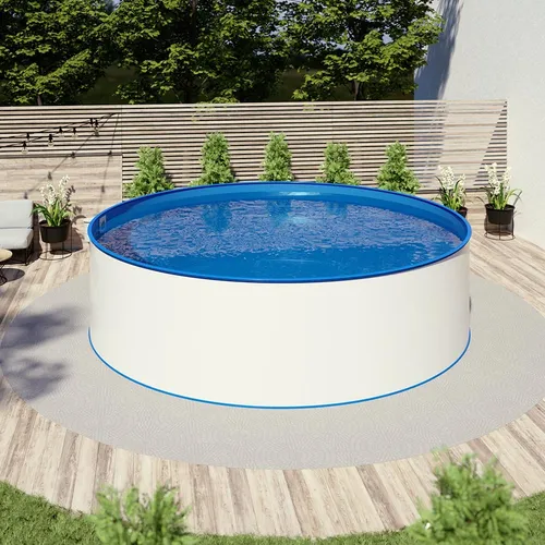 Rundbecken Ø 5,50 x 1,20m, Folie blau 0,8mm | Stahlwand Rundpool Made in Germany