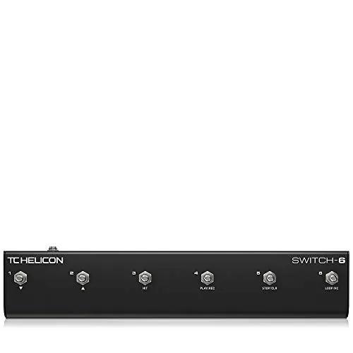 TC Helicon SWITCH-6 Fußschalter - Robustes Zubehörpedal mit 6 Schaltern für erweiterte Effektsteuerung, ideal für Musiker, die ihre Performance individuell anpassen möchten.
