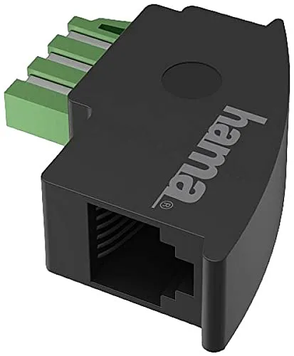 Hama Telefon (analog) Anschlusskabel [1x TAE-U-Stecker - 1x TAE-U-Buchse] 6m Schwarz