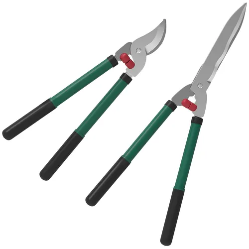 Gartenschere Set 2-teilig Messerlänge 40 cm Astschere mit Metallklingen