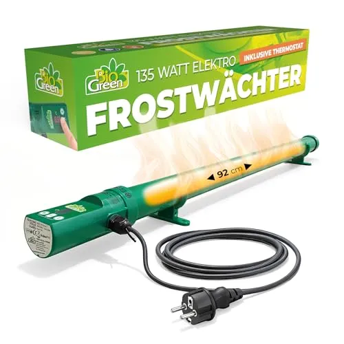 BioGreen Gewächshausheizung mit Digitalthermostat | 135 W Frostwächter für optimale Temperatur