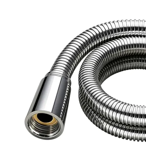 Teepacioka Duschschlauch aus Edelstahl mit 360° Verdrehschutz – Brauseschlauch mit Messing-Anschlüssen & Swivel-Kern, Knickfest, Universal G1/2