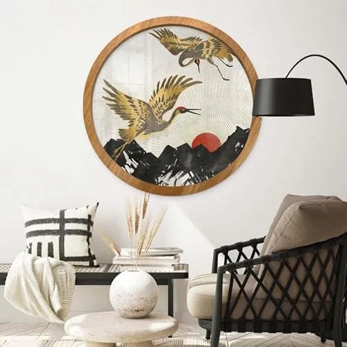 K&L Wall Art Runder Bilderrahmen aus Holz 50cm Ø von K&L Wall Art