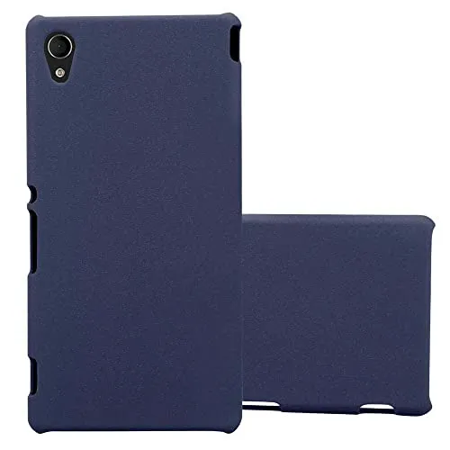 Cadorabo Hülle kompatibel mit Sony Xperia M4 Aqua Schutzhülle TPU Silikon Case Frost Design Anti Rutsch Slim Kratzfest Stabiles Hardcase mit Rundumschutz Case Hülle für Sony Xperia M4 Aqua in Blau