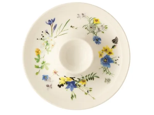 Rosenthal Brillance Fleurs des Alpes Eierbecher - Eierbecher mit Ablage, 13,6 cm, florales Dekor vereint Verspieltheit und Eleganz – perfekt für stilvolle Frühstücksmomente.