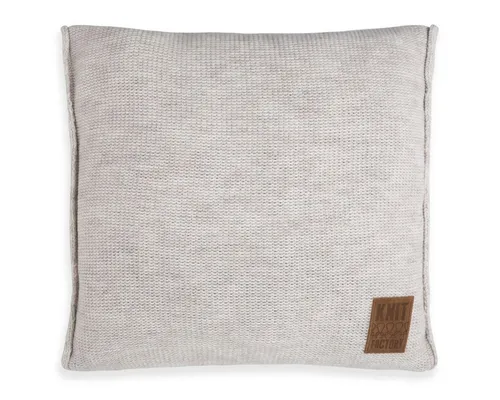 Knit Factory Dekokissen Knit Factory Uni Kissen Beige - 50x50