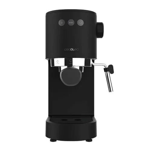 Cecotec Espressomaschine Cafelizzia Fast. 1350 W, Thermoblock, ForceAroma mit 20 Bar, Verstellbarer Dampferzeuger, Doppelauslauf, Tassenwärmer, Abnehmbarer Wassertank Schwarz