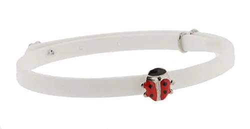 Orphelia Kinder-Armband 925 Silber rhodiniert Kautschuk 16 cm-ZA-7156/WHITE