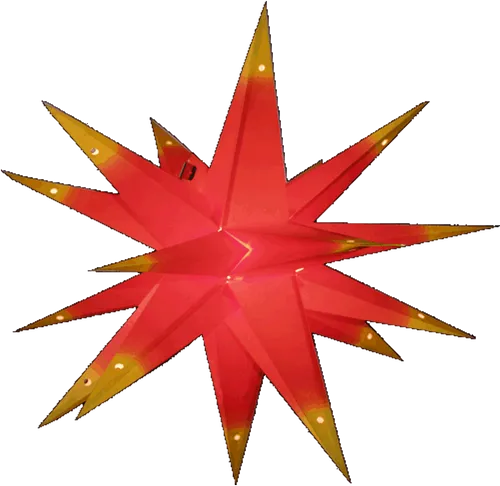 Faltbarer Advents Leucht Papierstern, 3D Weihnachtsstern von Guru-Shop