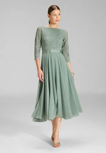 SWING Cocktailkleid - Taillierter Schnitt mit ausgestelltem Rockteil in Grün - Elegantes Kleid in Größe 42 mit tailliertem Schnitt und schickem Rockteil, ideal für besondere Anlässe. Pflegeleicht aus 100% Polyester.