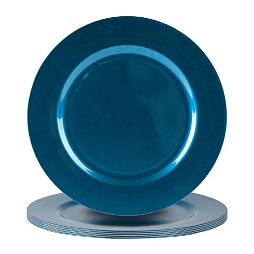 Argon Tableware Metallic Ladeplatten - 33cm - Blau - 6. Packung