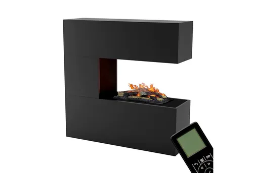 GLOW FIRE Elektrokamin Schiller - Realistischer Wasserdampfkamin mit 3D Feuer - Elektrokamine: Genießen Sie die täuschend echten Flammen und den beruhigenden Knistereffekt, der für eine entspannte Atmosphäre sorgt. Made in Germany, einfach zu montieren und ohne Genehmigung.