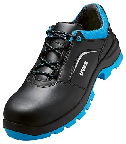 Uvex 2 Xenova Sicherheitsschuhe S2 SRC ESD - Blau-Schwarz, Größe 41 - Herren Industrie & Handwerk Schuhe, mit atmungsaktivem Echtleder und rutschfester Sohle für optimalen Komfort und Sicherheit bei der Arbeit.
