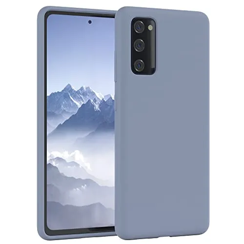 EAZY CASE Premium Silikon Handyhülle kompatibel mit Galaxy S20 FE Slimcover mit Kameraschutz und Innenfutter, Silikonhülle, Schutzhülle, Bumper, Handy Case, Hülle, Softcase, Stahl Blau