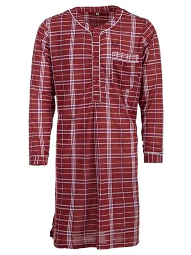 Henry Terre Herren Nachthemd Langarm Tartan Rot Größe XXL von Henry Terre
