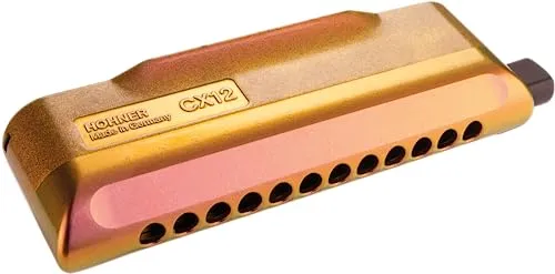 HOHNER Mundharmonika CX-12 Jazz in C - Mundharmonika für Jazzliebhaber mit schmalem Mundstück für erhöhten Spielkomfort und einzigartigem Sound dank luftdichtem Gehäuse. Ideal für Profis und Einsteiger.