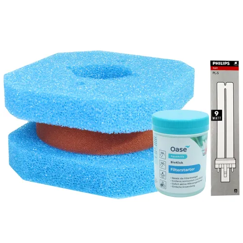 Oase Wartungspaket für Oase Filtoclear 3000 - Schwammset + Lampe + Filterstarter