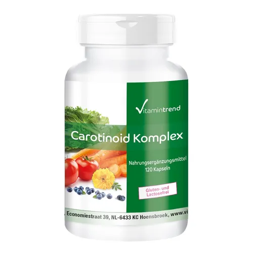 Carotinoid Komplex - 120 Kapseln, Antioxidantien für 2 Monate VEGAN Vitamintrend