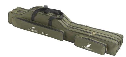 MIKADO Rutenfutteral grün 2  Fächer 160cm Rutentasche Angeltasche 2G160