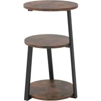 Costway 3-stufiger Beistelltisch mit Metallrahmen 40,5 x 38 x 62 cm - Praktischer Beistelltisch mit 3 Ebenen, ideal für Bücher und Deko. Robuste Metallkonstruktion und verstellbare Füße sorgen für Stabilität und Langlebigkeit. Perfekt für jeden Raumstil.