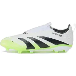 Predator League Laceless Kinder Fußball Nockenschuhe FG/MG - weiß/grün - Fußballschuhe mit flexiblem Hybridfeel-Obermaterial für volle Bewegungsfreiheit und optimaler Ballkontrolle dank 3D-Struktur und Controlplate-Sohle.