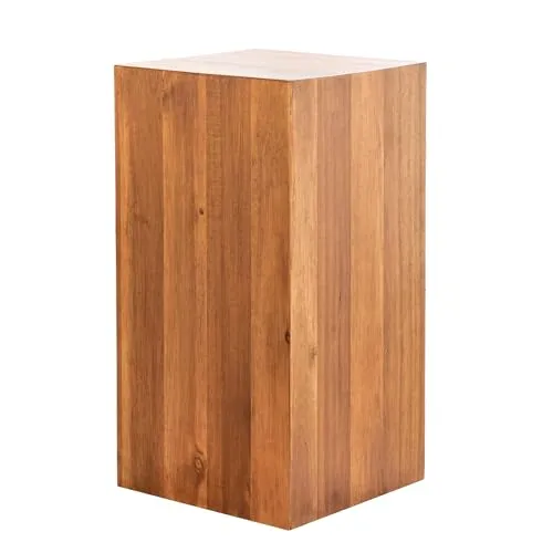 Riess Ambiente Massivholz Dekosäule COLUMNA - 50cm - braun Akazie Beistelltisch - Dekorative Massivholzsäule in warmem Braun, perfekt als Deko-Sockel für Pflanzen oder Vasen. Jedes Stück ist ein Unikat mit markanter Holzmaserung. Bereits montiert geliefert für sofortigen Einsatz!