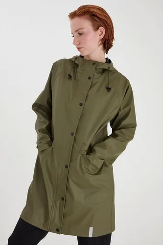 ICHI IHTAZI JA Damen Windbreaker - Funktionsjacke mit Kapuze, wasserabweisend und ideal für jede Jahreszeit – nachhaltig produziert mit recycelten Materialien.