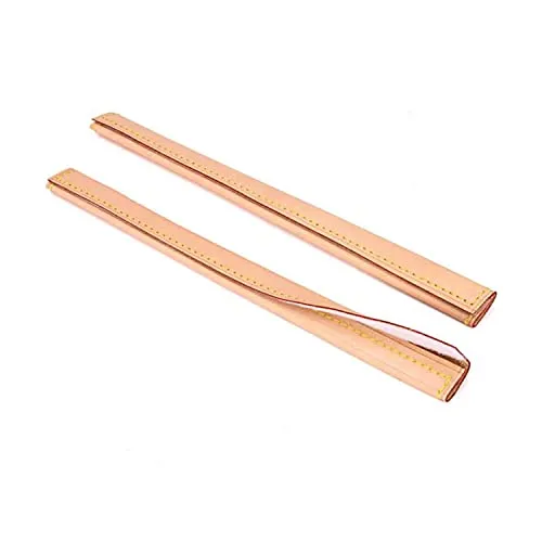 Senral Handtaschen Griff Leder Wrap Cover, Neverfull Taschenzubehör,Geldbörsen Griff Protektoren, Taschengriff Leder Handle kompatibel für Neverfull PM MM GM (Vachetta Shoulder Strap Protector)