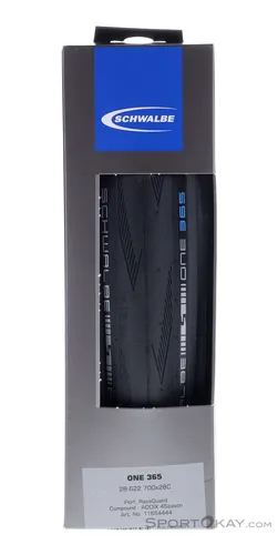 Schwalbe One 365 Perf 28'' Fahrradreifen - Hochwertiger 28'' (25-622) Faltreifen für Rennräder, bietet Pannenschutz und Reflexstreifen für zusätzliche Sicherheit, ideal für sportliche Fahrer.