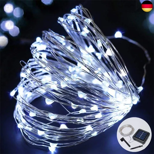 Sunboia Solar Lichterkette,100 LED Solar Lichterkette Weihnachten,Solar