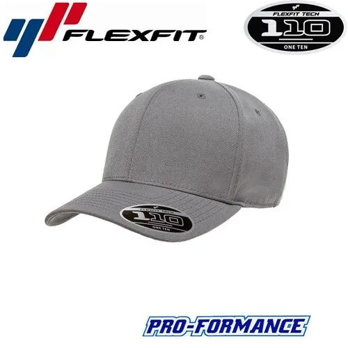 Flexfit 110C One Ten Pro-Formance Sport Snapback Cap Uni/One Size Grau
