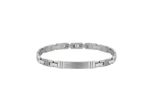 MASERATI Armband Iconic JM218AMF03 – Maskuliner Edelstahl Schmuck für Herren - Elegantes 20,5 cm Armband aus hochwertigem Edelstahl, ideal als Geschenk für stilbewusste Männer. Inklusive Maserati Geschenkbox für besondere Anlässe.