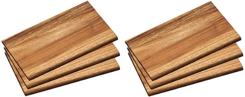 Neustanlo Frühstücksbrett Neustanlo, Frühstücksbrettchen Set, 6er Pack, hochwertiges Akazienh, Akazienholz, olz, robust und langlebig, perfekt für den täglichen Gebrauch