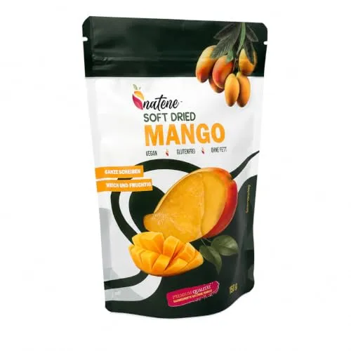 SOFT DRIED Mango | Mango getrocknet | 150g | natene (TRADE MARK) | Vegan | Glutenfrei | Ohne Fett