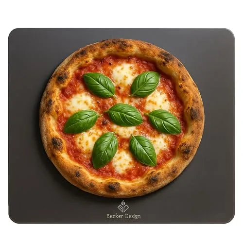 Becker Design® Backstahl 8mm für Backofen, Pizza, Brot & Grill (38 x 33cm)