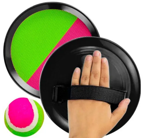 KRUZZEL Ballschleuder Klettspiel Kinder Wurfspiel, 1 tlg., Zwei Schläger und Ball