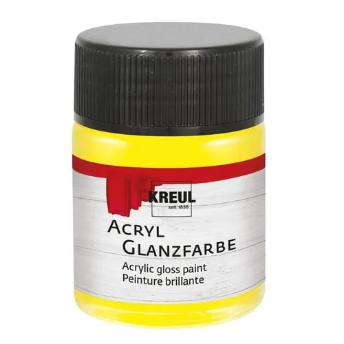 Kreul Acryl Glanzfarbe gelb 50ml Glas 100ml/7,18 Euro
