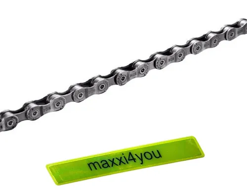 maxxi4you Fahrradkette Shimano E-25 Kette CN-E6070-9 9-Fach 138 Glieder inkl. Reflexband