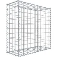 Gabiona Gabione 100 cm x 100 cm x 40 cm mit 10x10 cm Maschenweite - Einfassungen, Stufen & Mauersysteme - Robuster Gabionenkorb mit vielseitigen Befüllmöglichkeiten für individuellen Sichtschutz oder Steinzaun.