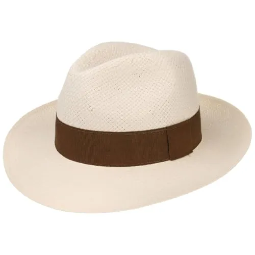 Lipodo Palermo Strohhut Bogarthut Fedora Ripsband einfarbig Made in Italy Unisex